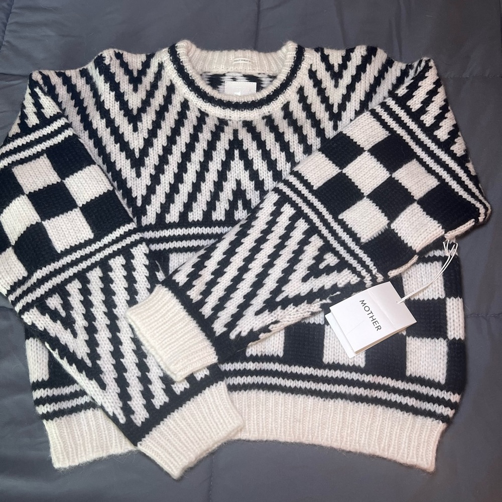 NWT MOTHER  Itsy Crop Alpaca Blend Sweater.-STUNNER! 🤩